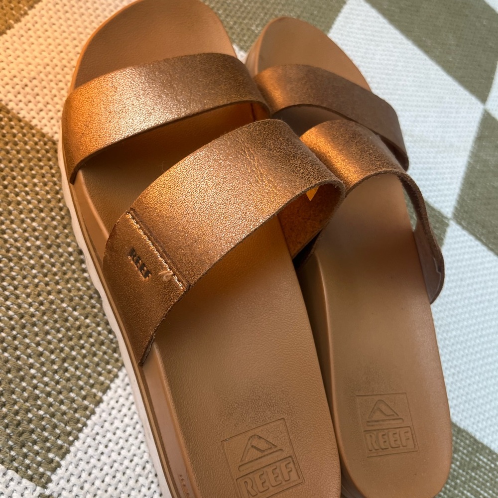 Reef Bronze Slide Sandals